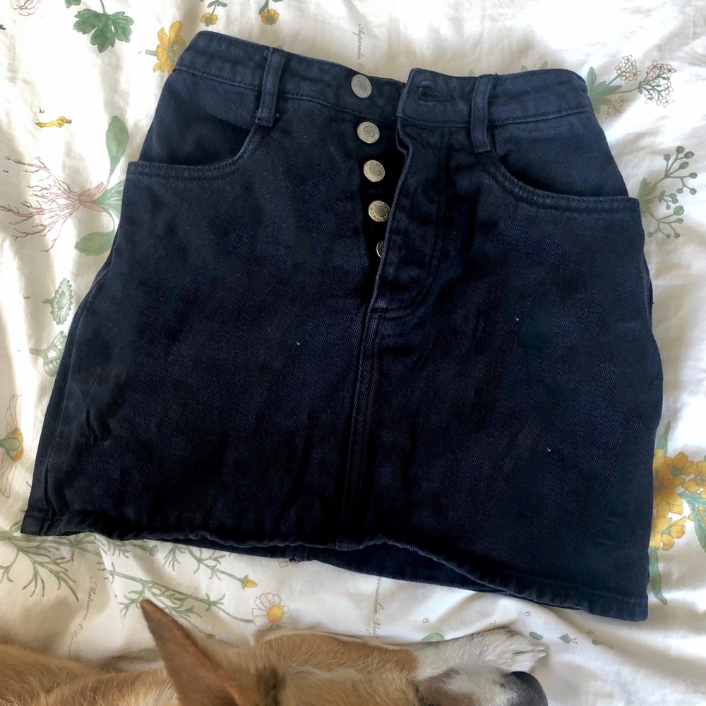 Brandy Melville Black Denim J. Galt skirt